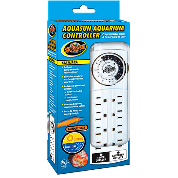 Aquasun Controller 24-Hour Programmable Aquarium Lighting Timer & Power Strip
