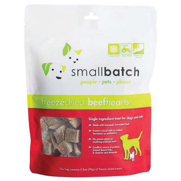 Freeze-Dried Beef Hearts Single Ingredient Dog Treats