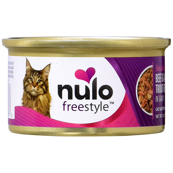 FreeStyle Shredded Beef & Rainbow Trout Recipe in Gravy Grain-Free Canned Cat Food