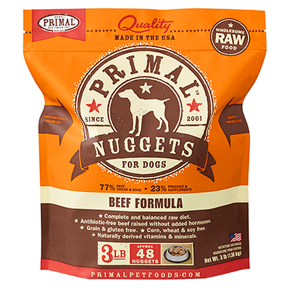 Nuggets Beef Formula Frozen Raw Dog Food