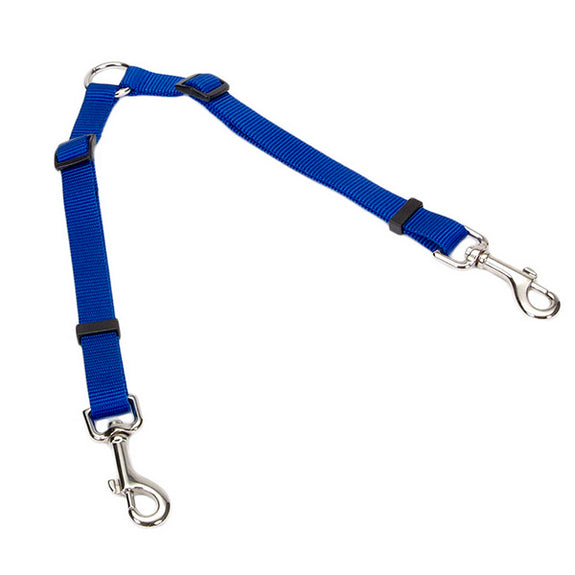 Two Dog Adjustable Nylon Coupler Blue