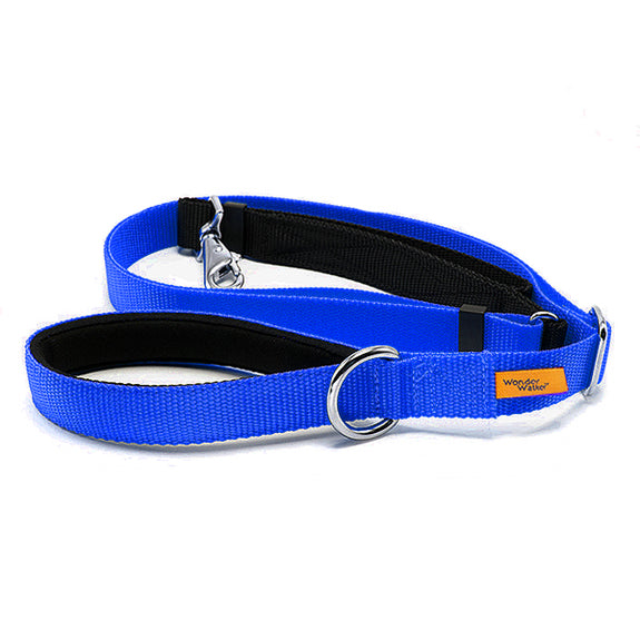 Service Leash with Traffic Handle for Dogs Blue