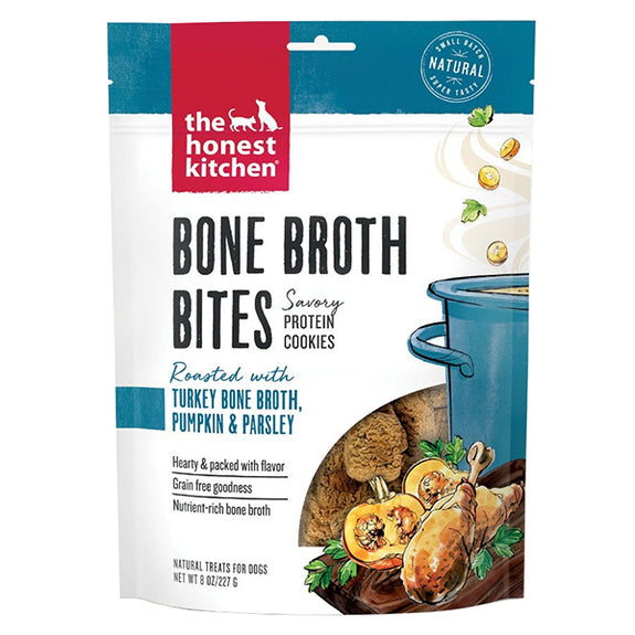 Bone Broth Bites Savory Turkey Grain-Free Crunchy Dog Treats