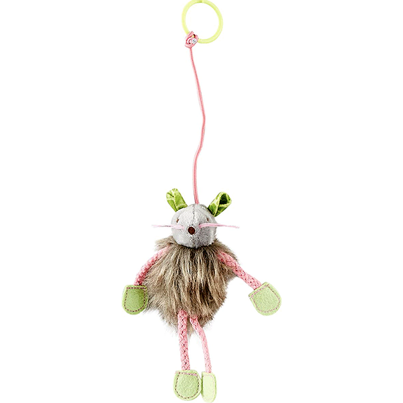 Bouncy Mouse Fuzzy Interactive Teaser Cat Toy