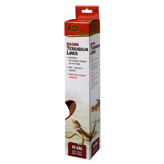 Terrarium Liner Biodegradable Non-Abrasive Recycled Material Cut-To-Fit Reptile Substrate Brown