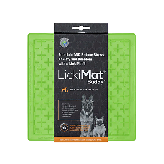 LickiMat Classic Buddy Solo Slow Feeder Dog Toy Green