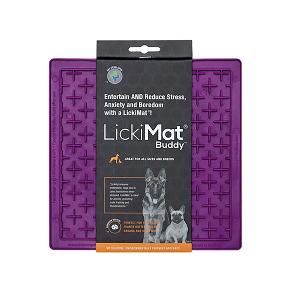 LickiMat Classic Buddy Solo Slow Feeder Dog Toy Purple