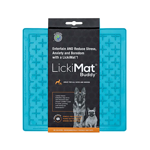 LickiMat Classic Buddy Solo Slow Feeder Dog Toy Turquoise