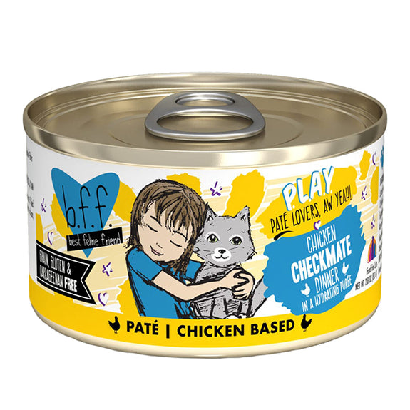 B.F.F. PLAY Chicken Checkmate Pate Canned Grain-Free Wet Cat Food
