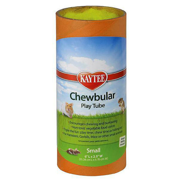 Chewbular Cardboard Tube with Bedding Small Animal Burrowing Toy