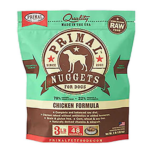 Nuggets Chicken Formula Frozen Raw Dog Food