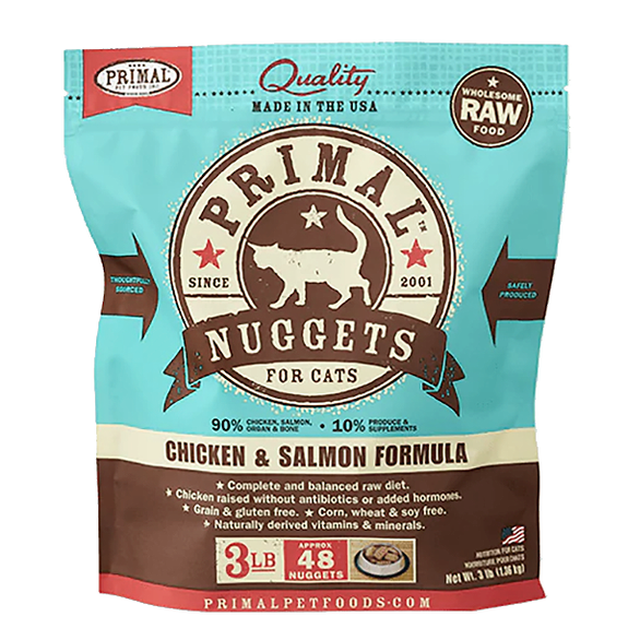 Nuggets Chicken & Salmon Formula Frozen Raw Cat Food