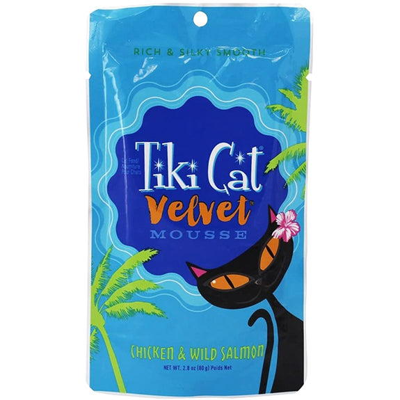 Velvet Mousse Chicken & Wild Caught Salmon in Broth Grain-Free Wet Pouch Cat Food