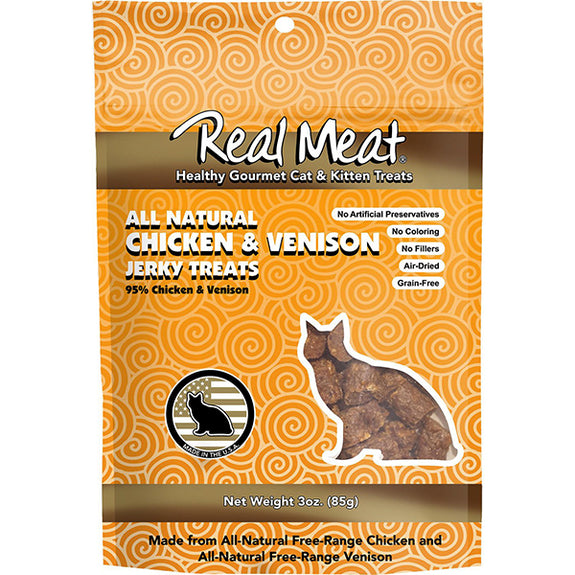 All Natural 95% Chicken & Venison Grain-Free Jerky Cat Treats