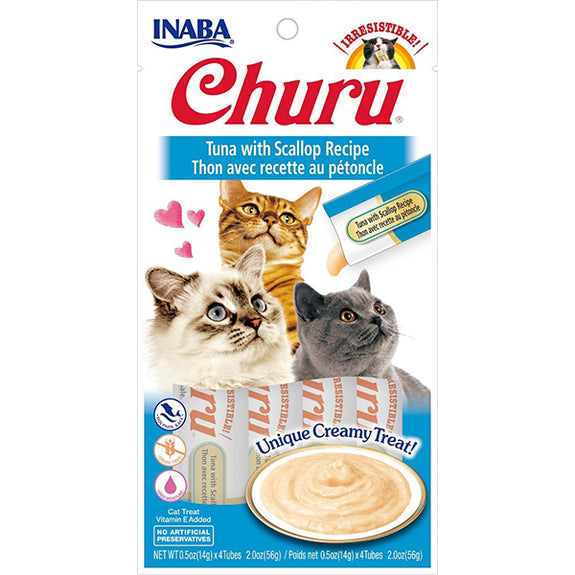 Churu Tuna with Scallop Puree Grain-Free Lickable Cat Treat
