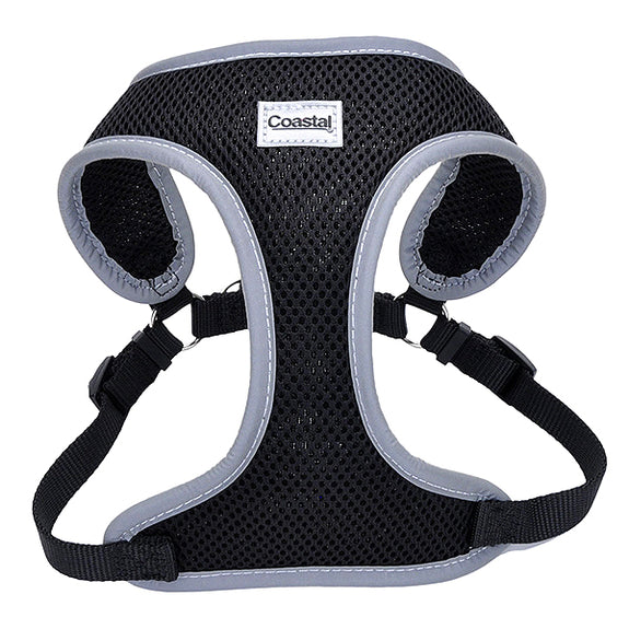 Comfort Soft Reflective Wrap Adjustable Dog Harness Black