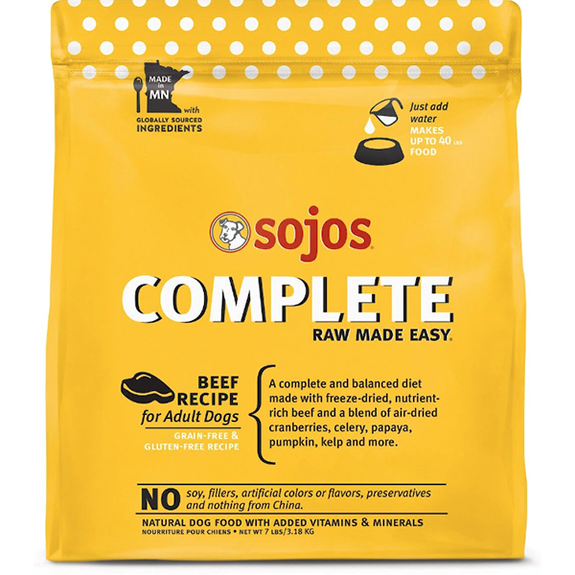 Complete Beef Recipe Grain-Free Freeze-Dried Dog Food Mix
