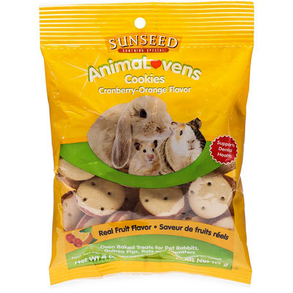 Sunseed AnimaLovens Cookies Cranberry Orange Flavored Oven Baked Small Animal Treats