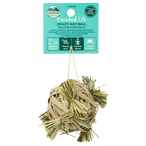 Enriched Life Crazy Hay Ball Small Animal Chew Toy