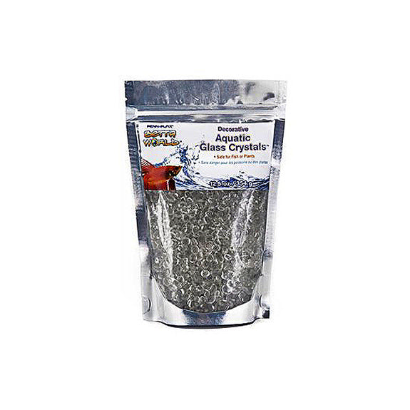 Betta World Decorative Glass Crystals Aquarium Substrate White