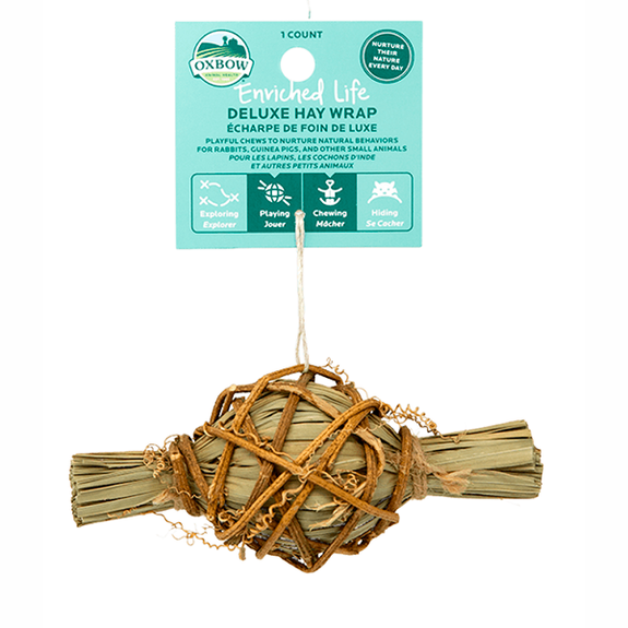 Enriched Life Deluxe Hay Wrap Small Animal Chew Toy