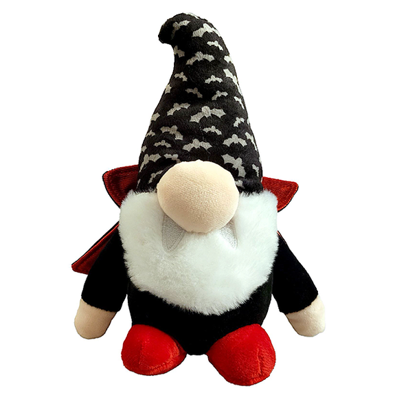 Drac the Gnome Halloween Squeaky Plush Dog Toy