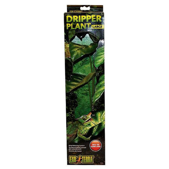 Artificial Dripper Plant with Water Pump Reptile Watering System
