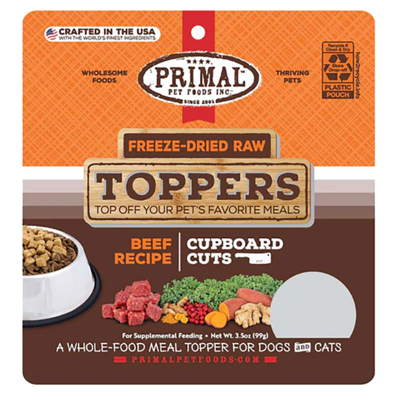 Freeze-Dried Raw Toppers Cupboard Cuts Beef Recipe Grain-Free Dog Food Supplement
