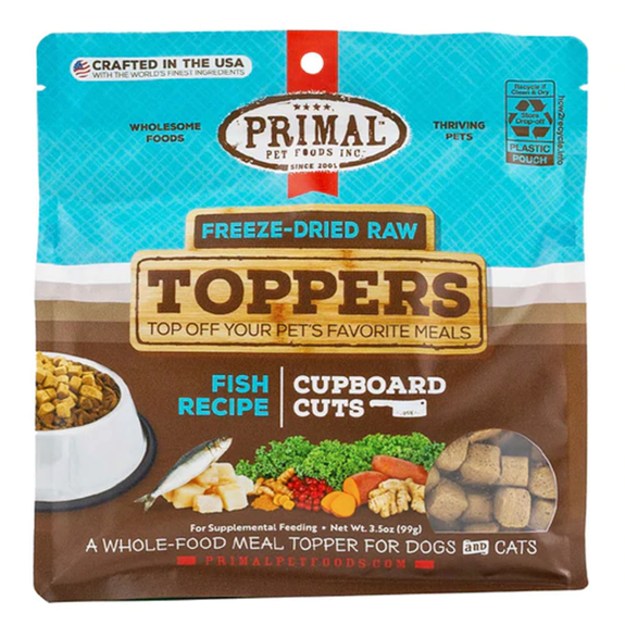 Freeze-Dried Raw Toppers Cupboard Cuts Fish Recipe Grain-Free Dog Food Supplement