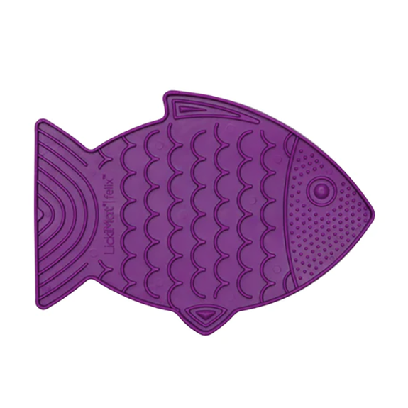 LickiMat Classic Felix Solo Slow Feeder Cat Toy Purple