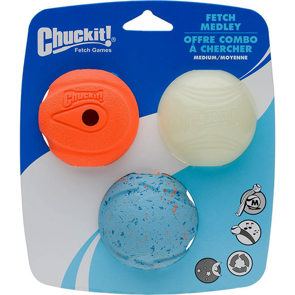 Fetch Medley Assorted Balls Dog Toy