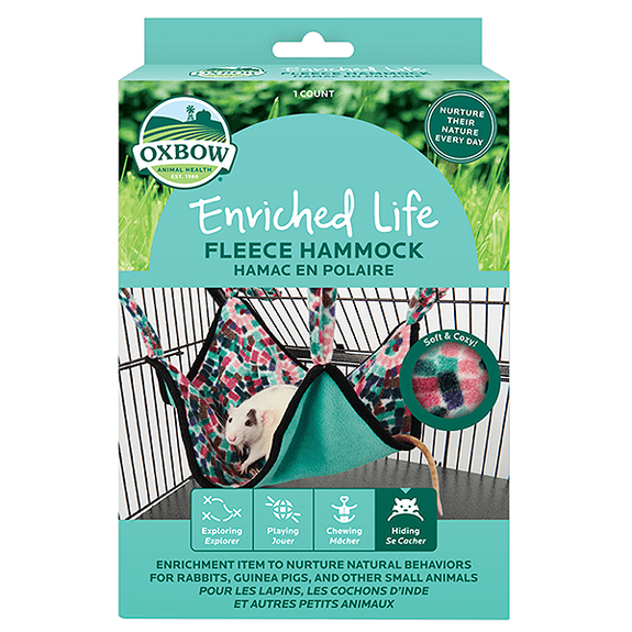 Enriched Life Hanging Fleece Hammock Small Animal Habitat Addition