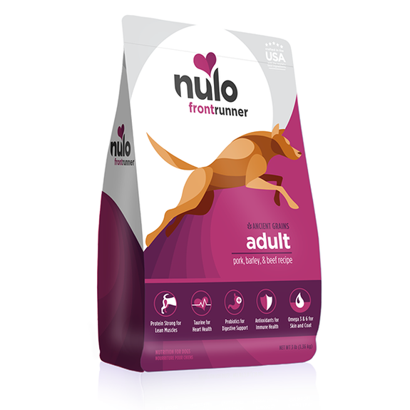 Frontrunner High Meat Kibble Pork, Barley & Beef Recipe Adult Dry Dog Food