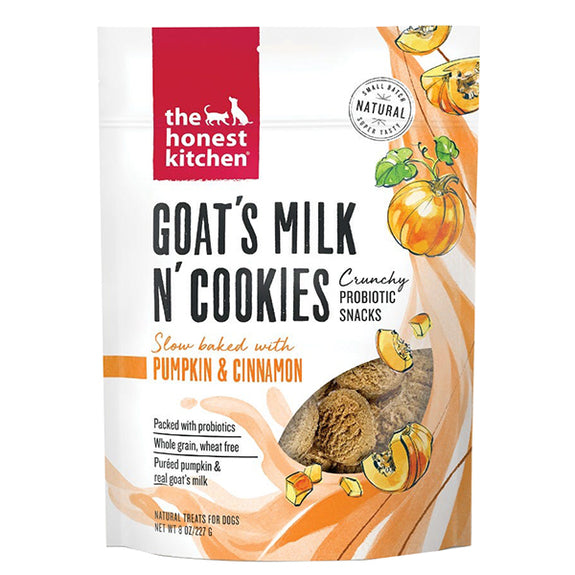 Goat's Milk 'N Cookies Slow Baked with Pumpkin & Cinnamon Crunchy Probiotic Dog Treats