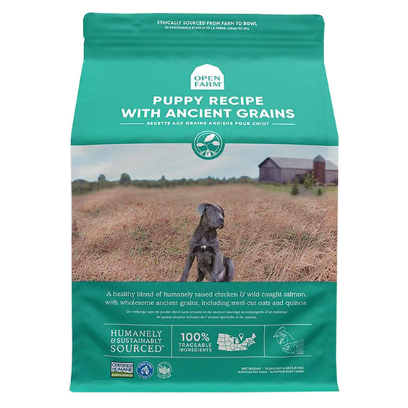 Chicken, Pork & Salmon with Ancient Grains Puppy Recipe Grain-Friendly Dry Dog Food