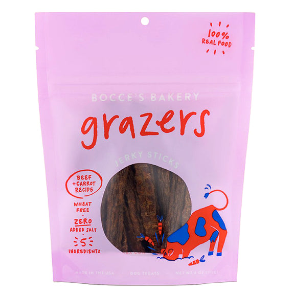 Grazers Beef & Carrot Recipe Jerky Sticks Dog Treats