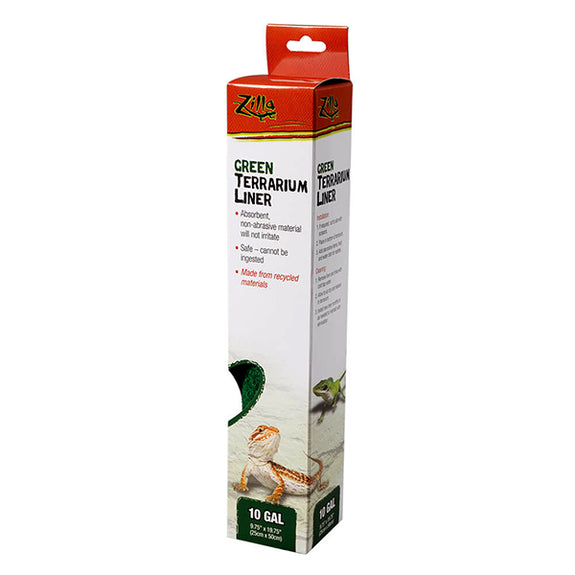 Terrarium Liner Biodegradable Non-Abrasive Recycled Material Cut-To-Fit Reptile Substrate Green