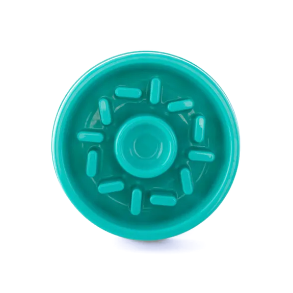 Happy Bowl Donut Slow Feeder Dog Bowl Blue