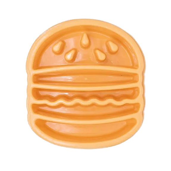 Happy Bowl Hamburger Slow Feeder Dog Bowl Yellow