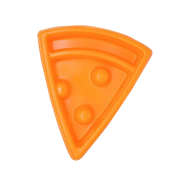 Happy Bowl Pizza Slow Feeder Dog Bowl Orange