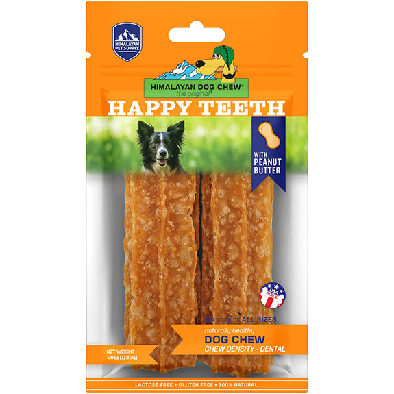 Happy Teeth Peanut Butter Flavor Himalayan Cheese Dental Grain-Free Dog Chew