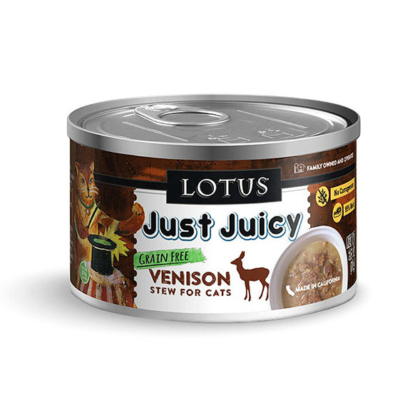 Just Juicy Venison Stew Grain-Free Wet Canned Cat Food
