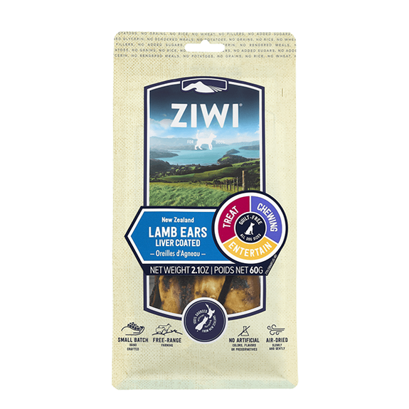 New Zealand Liver-Coated Lamb Ears Grain-Free Dog Chews
