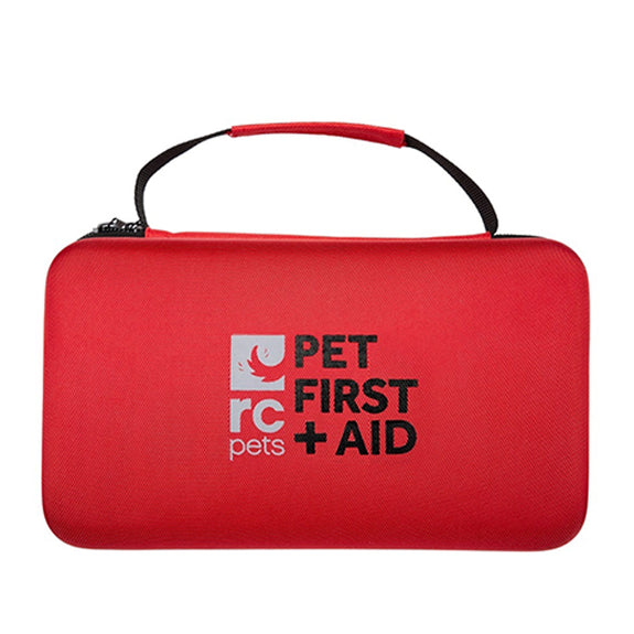 Full Size Pet First Aid Kit Zip Up Hard Case Bag Medical Travel Supplies for Pets