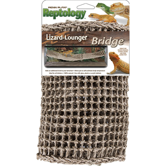 Reptology Natural Lizard Lounger Bridge Seagrass Hermit Crab & Reptile Hammock