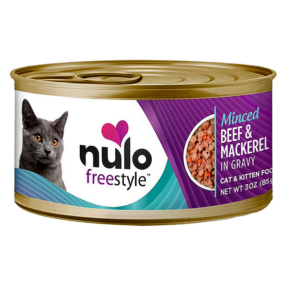 FreeStyle Minced Beef & Mackerel Recipe in Gravy Grain-Free Canned Cat Food