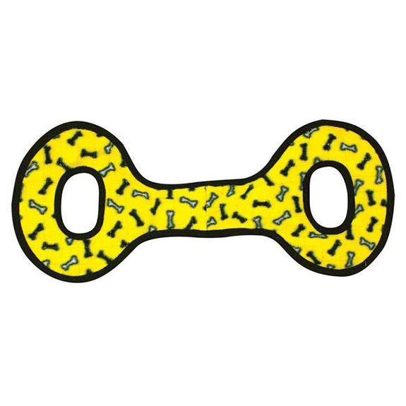No Stuff Ultimate Tug-O-War Squeaky Durable Plush Dog Toy Yellow