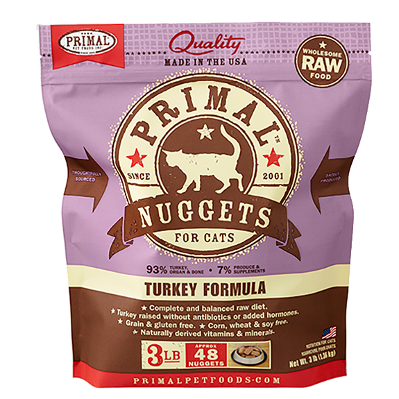 Nuggets Turkey Formula Frozen Raw Cat Food