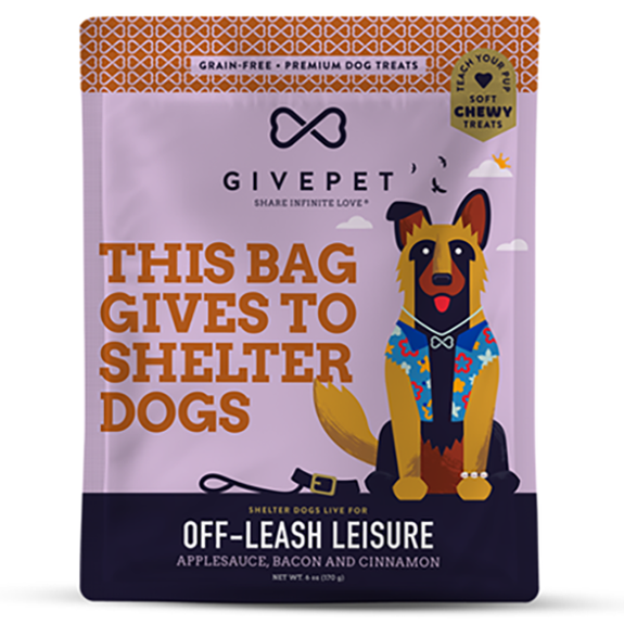 Off-Leash Leisure Applesauce, Bacon & Cinnamon Grain-Free Soft & Chewy Dog Treats