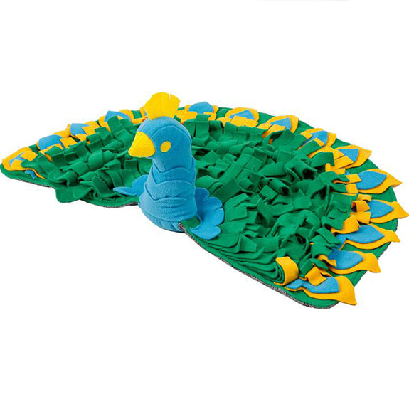 Peacock Snuffle Mat Slow Feeding Dog Toy